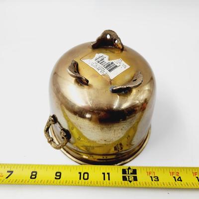 CUTE BRASS HANDLED CAULDRON
