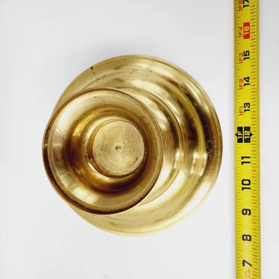 ETCHED BRASS PEDESTAL COLLECTABLE