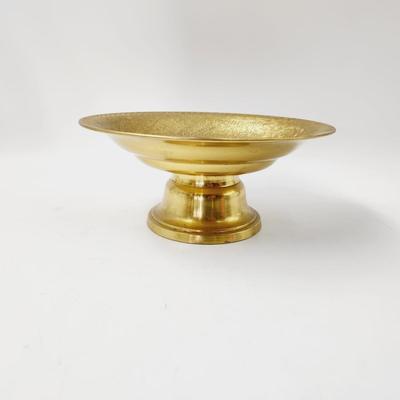 ETCHED BRASS PEDESTAL COLLECTABLE