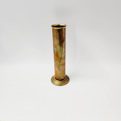 TALL SMOOTH BRASS VASE