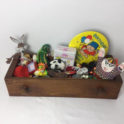 943 Vintage Junk Drawer Lot Grab Bag Toys Pins Figures