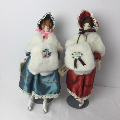 945 Vintage Elizabeth Louise Moroses Hand Made Dolls Victoria Katherine