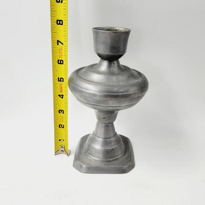 BEAUTIFUL PEWTER? CANDLE STICK HOLDER