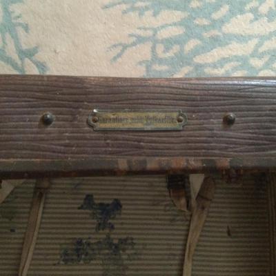 948 Antique German Traveling Suitcase Vulkanfiber