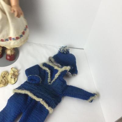 949 Antique German Composition Jointed Doll and Clothing