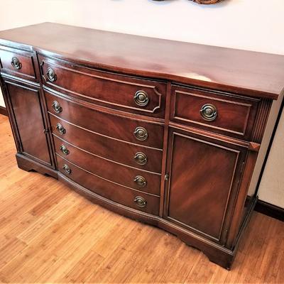Lot #100  Vintage Buffet/Server with 6 drawers - BERNHARDT Furniture Co.