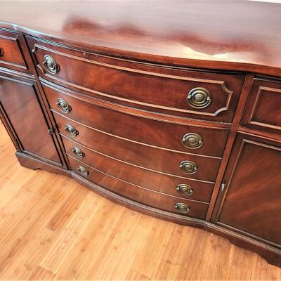 Lot #100  Vintage Buffet/Server with 6 drawers - BERNHARDT Furniture Co.