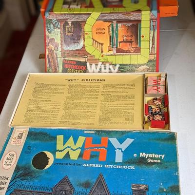 VTG 60s ALFRED Hitchcock WHY Mystery Board Game