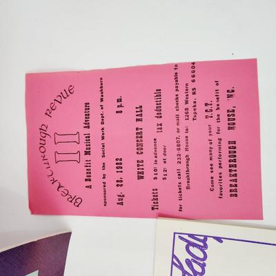BUNDLE OF PLAY BILLS FROM TOPEKA
