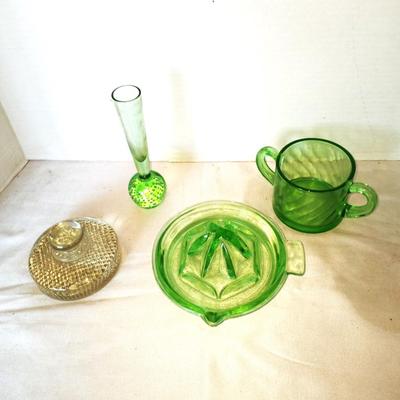 LIGHT GREEN VINTAGE GLASS