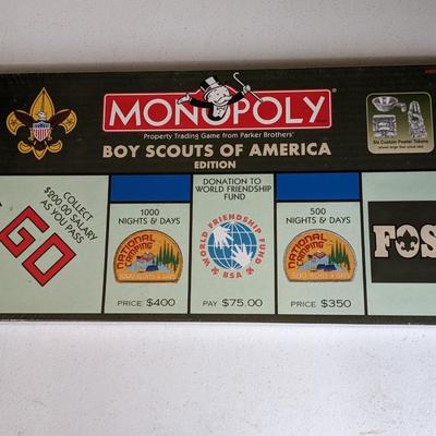 New, Sealed Monopoly Boy Scouts of America Monopoly Boy Scouts of America 95th Anniversary Edition