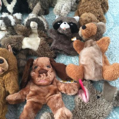 958 Vintage Large Hand Puppet Lot Dakin Furrfolk Pawpets Possum Trot