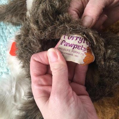 958 Vintage Large Hand Puppet Lot Dakin Furrfolk Pawpets Possum Trot