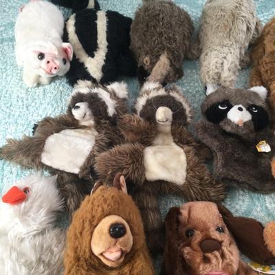 958 Vintage Large Hand Puppet Lot Dakin Furrfolk Pawpets Possum Trot