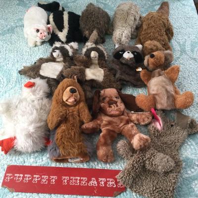 958 Vintage Large Hand Puppet Lot Dakin Furrfolk Pawpets Possum Trot