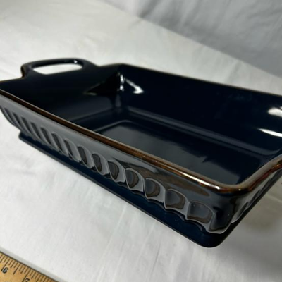 2pc Blue Stoneware Bakeware Set