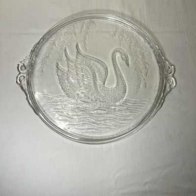 Vintage Mikasa Crystal Walther Hostess Cake Plate