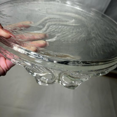 Vintage Mikasa Crystal Walther Hostess Cake Plate