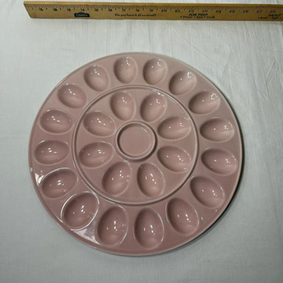 Casafina Ceramic Stoneware 13'' Egg Platter - Cook & Host Collection, Robin's Egg Pink