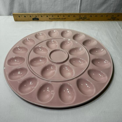 Casafina Ceramic Stoneware 13'' Egg Platter - Cook & Host Collection, Robin's Egg Pink