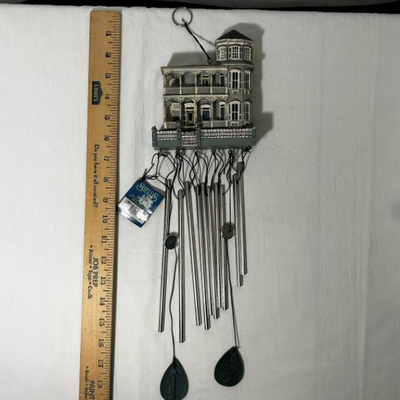 Queen Anne Mansion Wind Chime Resin