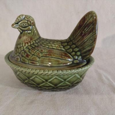 Ceramic Nesting Hen Signed by Artist