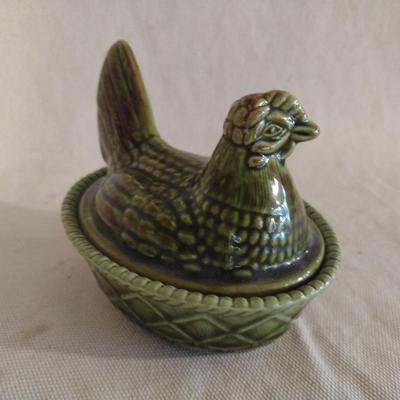 Ceramic Nesting Hen Signed by Artist