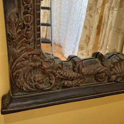 Two Uttermost Shell & Floral Carved Wall Mirrors (M-MK)
