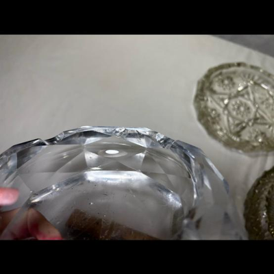 Star of David Cut Crystal Large Ashtray