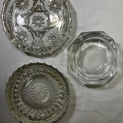 Star of David Cut Crystal Large Ashtray
