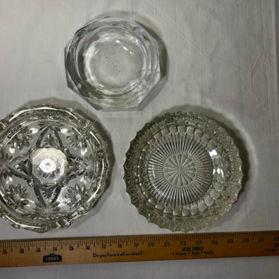 Star of David Cut Crystal Large Ashtray
