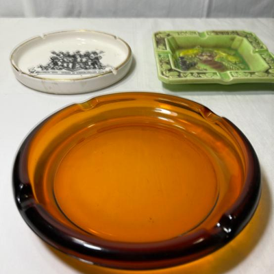 3 Vintage Ashtrays / Trinket Dishes from 1970s