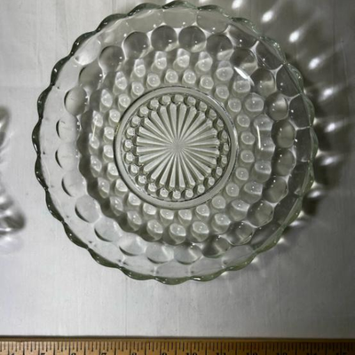 Vintage Anchor Hocking Bubble Glass Bowl & Mikasa Diamond Fire Star Dish