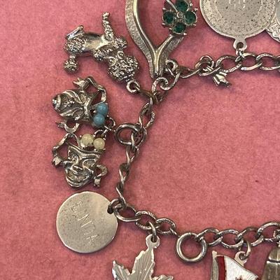 Vintage Sterling Silver Charm Bracelet