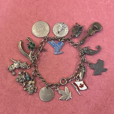 Vintage Sterling Silver Charm Bracelet