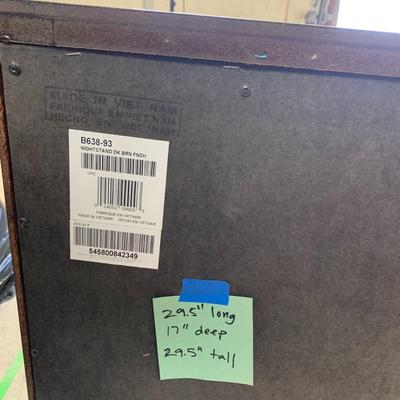 #10 Wood Nightstand Dresser Dark Brown Finish (2 of 2)  29.5" x 17" x 29.5" (Ashley Furniture)
