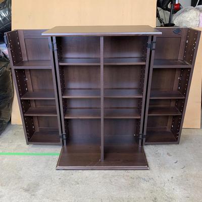 #11 Brown Storage Media Cabinet (See Photos) 23" x 13" x 33.5"