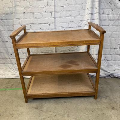 #14 Wooden Three Tier Cart 30" x 18" x 28"
