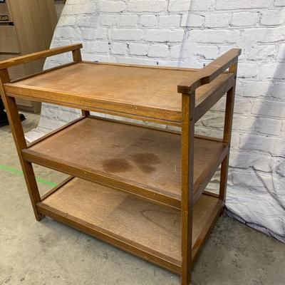 #14 Wooden Three Tier Cart 30" x 18" x 28"