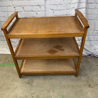 #14 Wooden Three Tier Cart 30" x 18" x 28"