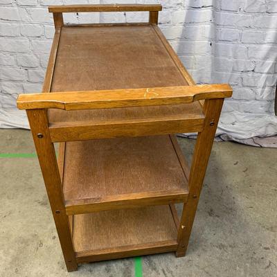 #14 Wooden Three Tier Cart 30" x 18" x 28"
