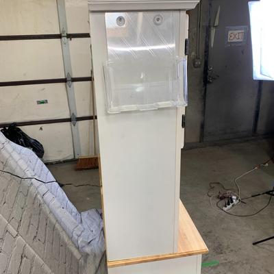 #16 White and Natural Buffet with Hutch 44". x 72.25" x17" (Two Pieces Not Drilled Together)