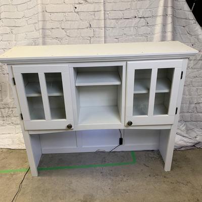 #16 White and Natural Buffet with Hutch 44". x 72.25" x17" (Two Pieces Not Drilled Together)