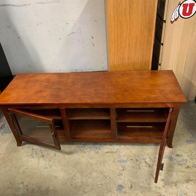 #18 Wood Entertainment Table 62" x 20" x 22.25"