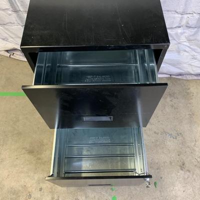 #19 Two Drawer Black Filing Cabinet 18" x 14" x 24"