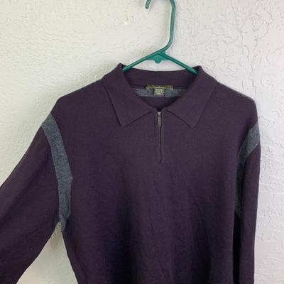 #28 Ermenegildo Zegna XXL Lana Wool Purple Sweater 