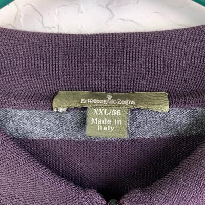 #28 Ermenegildo Zegna XXL Lana Wool Purple Sweater 