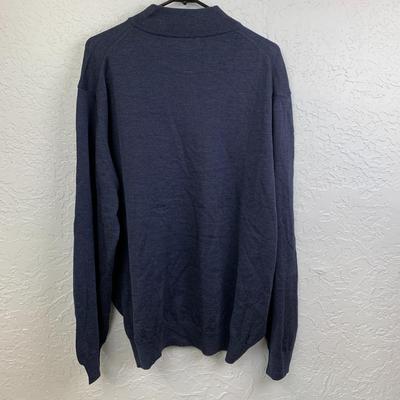 #29 John W. Nordstrom XXL Merino Wool Blue Sweater