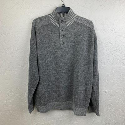 #31 Toscano Firenze XXL Gray Quarter Button Sweater