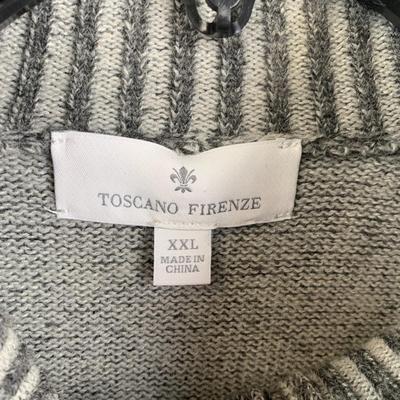 #31 Toscano Firenze XXL Gray Quarter Button Sweater